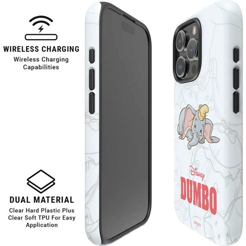 Disney Dumbo Classic sketched portrait iPhone 16 Pro Max Magsafe Impact Case